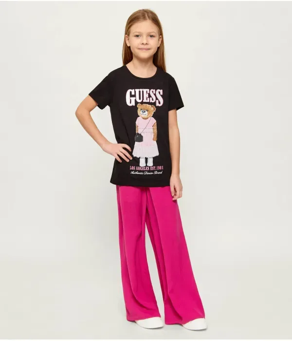 Брюки relaxed fit Guess, фуксия — фото 2