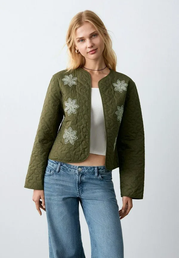 Подростковая легкая куртка Mango Kids, Khaki — фото 2