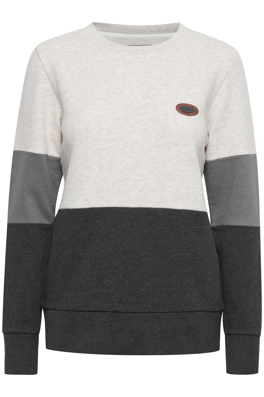 

Свитер Oxmo Sweatshirt Trine, цвет grey/light grey/dark grey/mottled grey