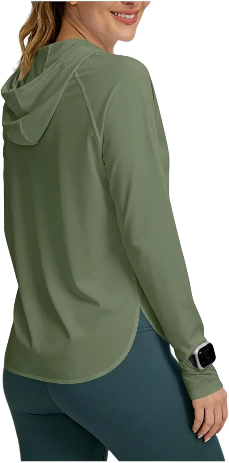Женская худи с капюшоном UPF 50+, Army Green