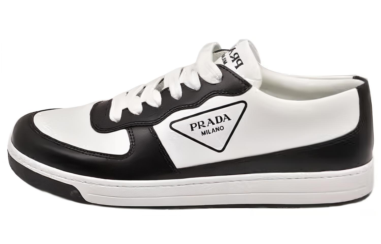 

PRADA Низкие кроссовки для скейтбординга, мужские, белые, черные