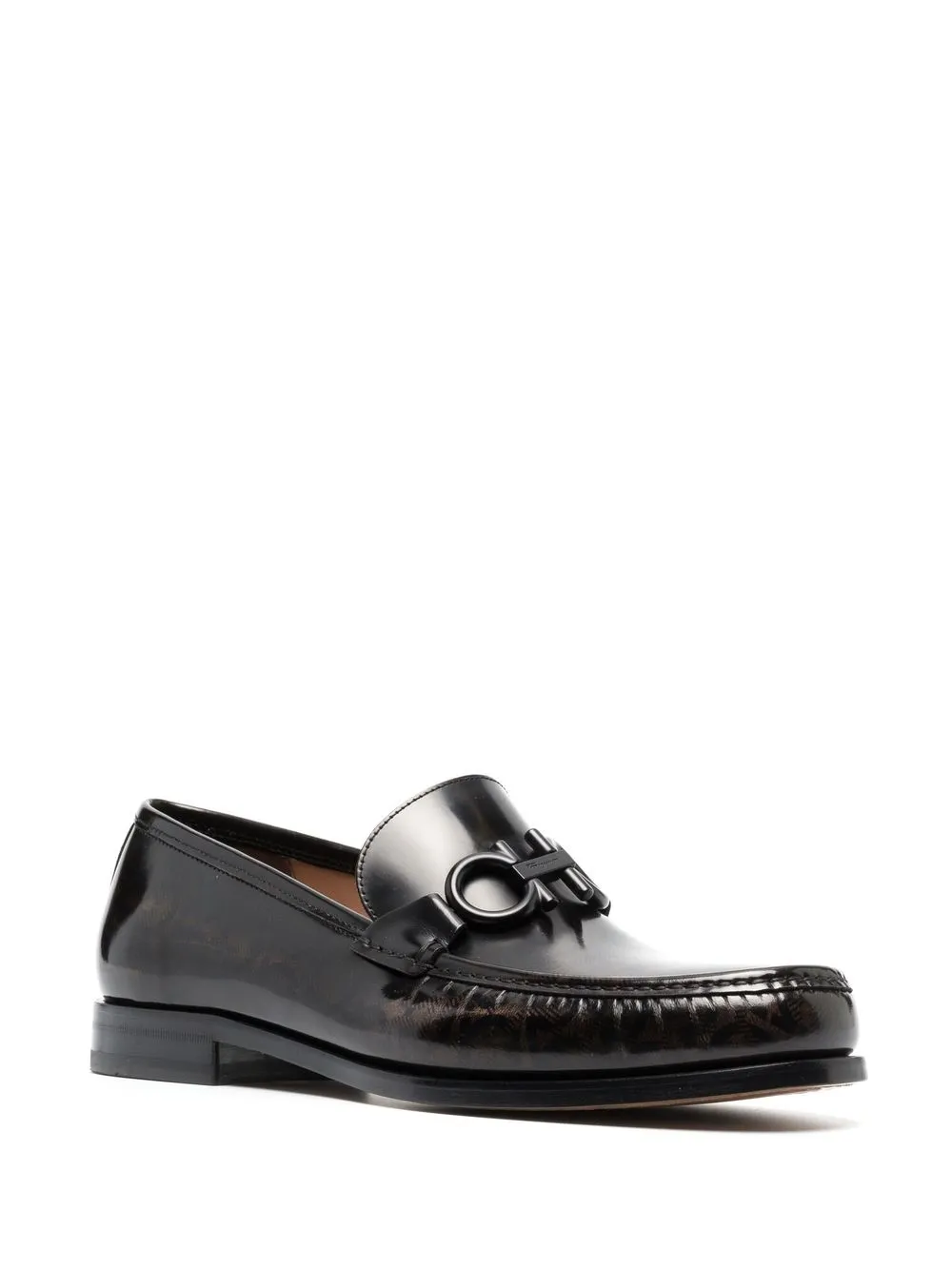 Лоферы Horsebit с декором Gancini Ferragamo, коричневый — фото 2