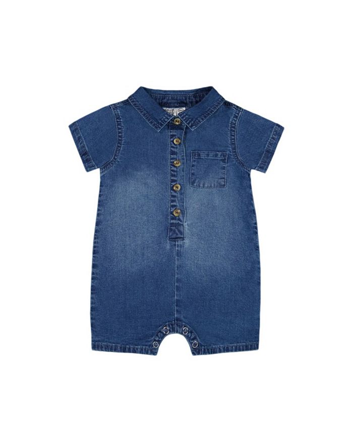 

Детский джинсовый комбинезон Dark Denim One-Piece - для малышей Deux par Deux, синий