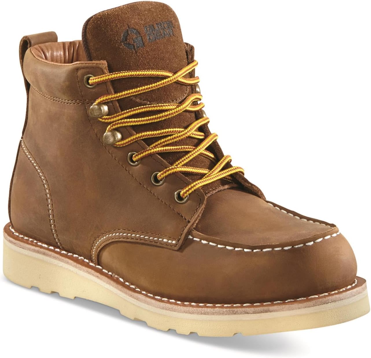 

Мужские ботинки Guide Gear с клиновидным носком 15 см, кожаные, с влаговыводящей подкладкой, коричневый