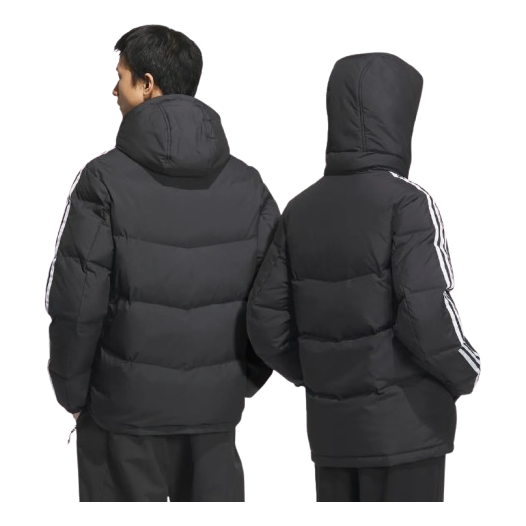 Пуховая куртка Adidas, черная, модель — фото 2