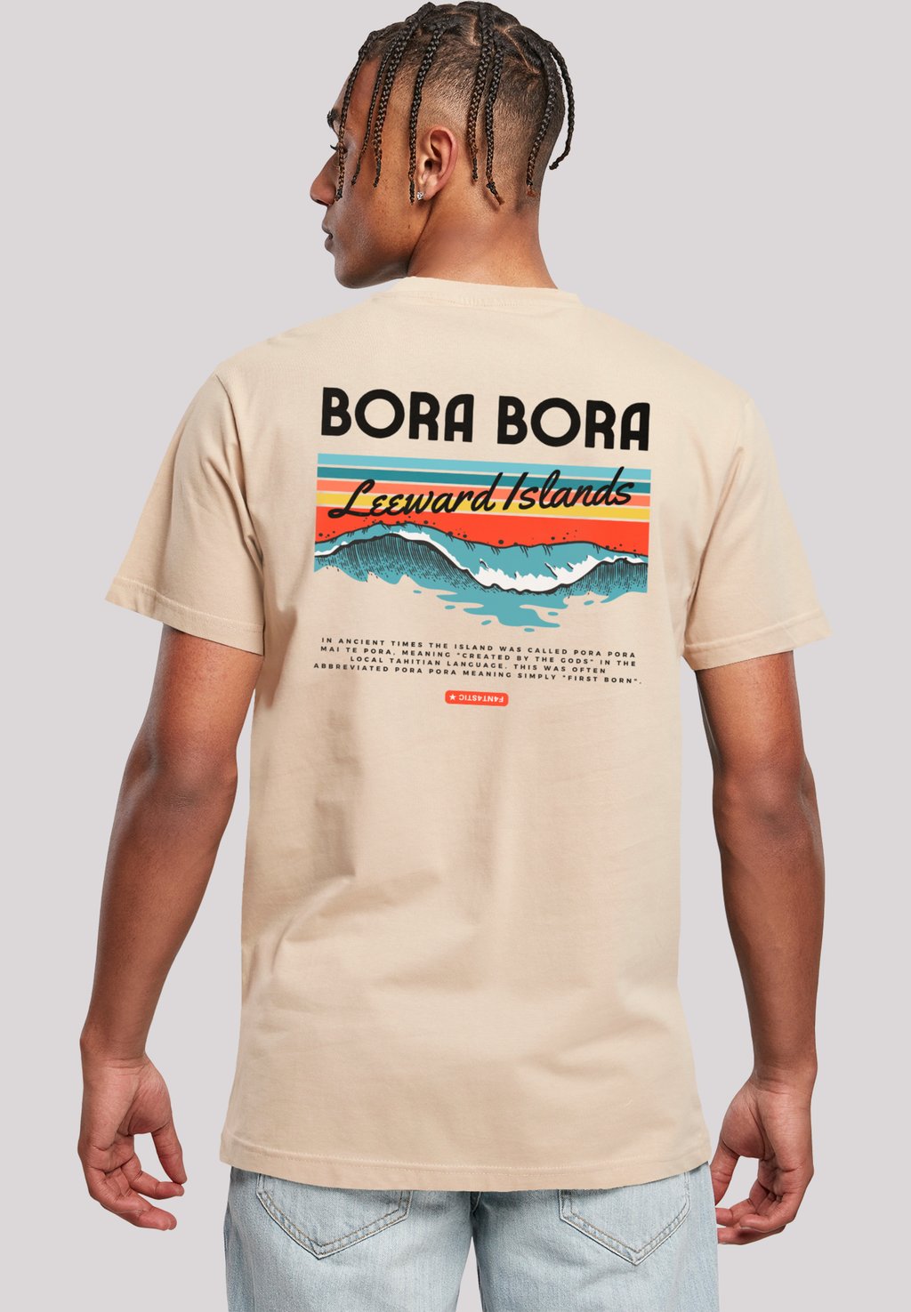 

Футболка с принтом BORA BORA LEEWARDS ISLAND F4NT4STIC, песочный
