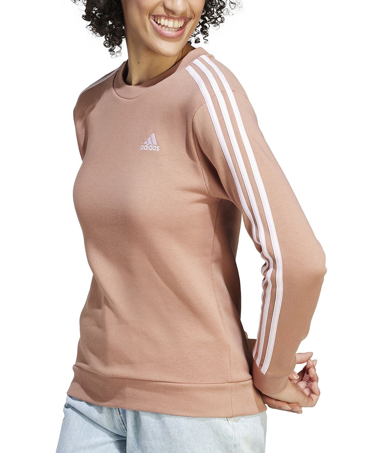 

Женский флисовый свитшот с 3 полосками и круглым вырезом Essentials adidas