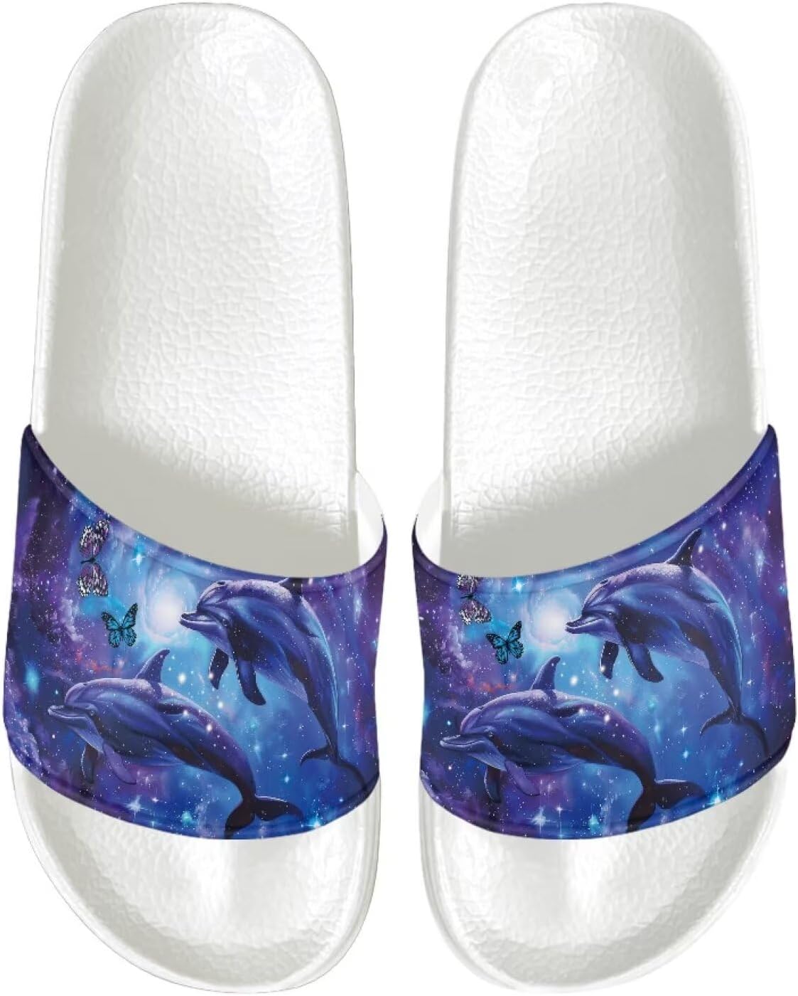 

Сандалии JUDENTIDOS с открытым носком, шлепанцы для душа, нескользящие, из EVA, для женщин, Galaxy Dolphin