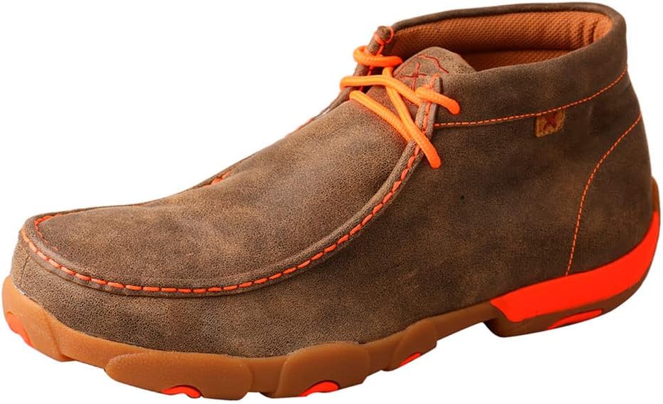

Мужские мокасины Twisted X Chukka Driving Moc, с мокасиновым носком и подошвой CellSole, оранжевый