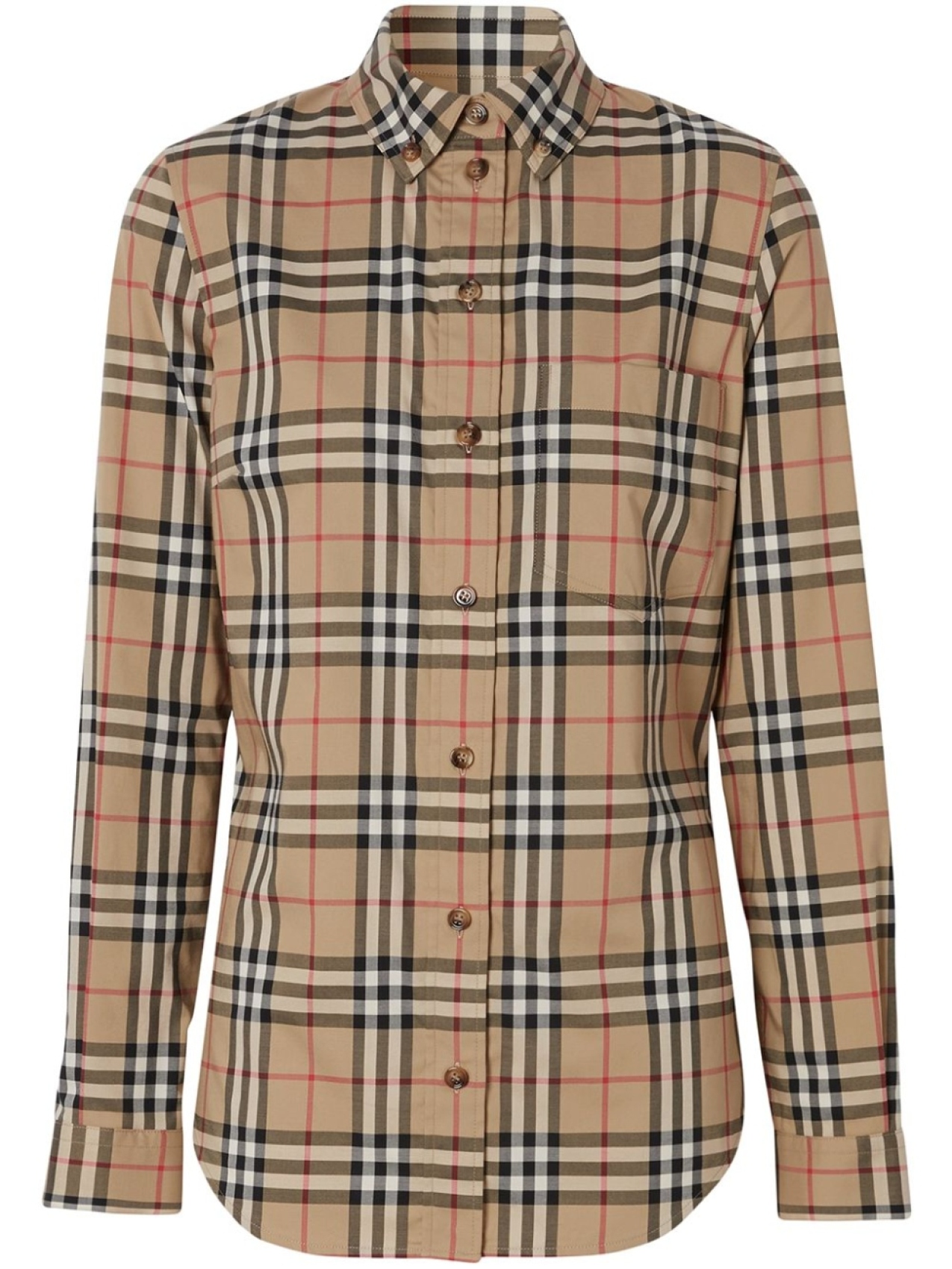 

Burberry рубашка в клетку Vintage Check на пуговицах, коричневый