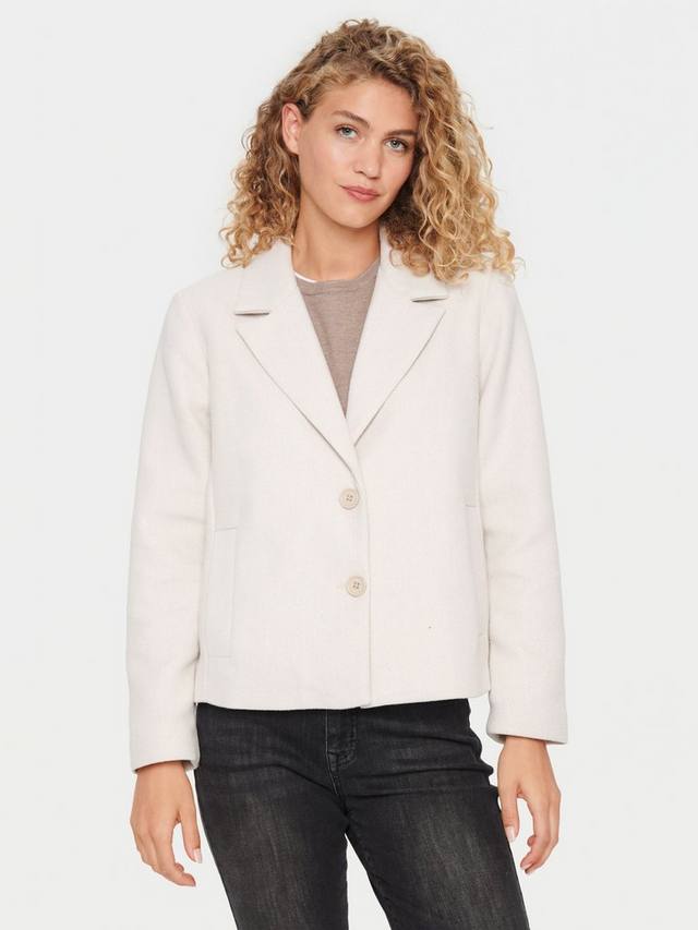 

Короткое однобортное пальто вивиан Saint Tropez, цвет Creme Melange