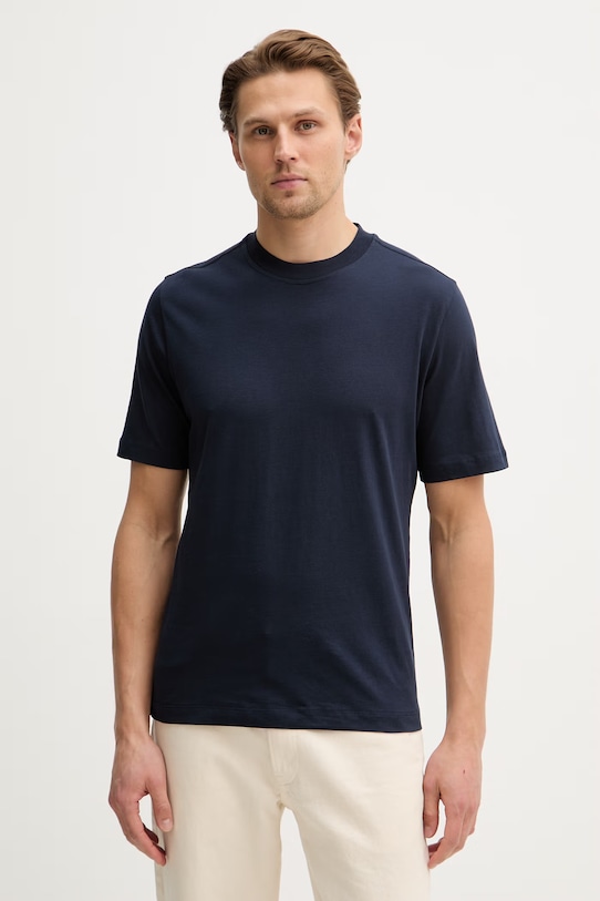 

Хлопковая футболка Sisley, темно-синий
