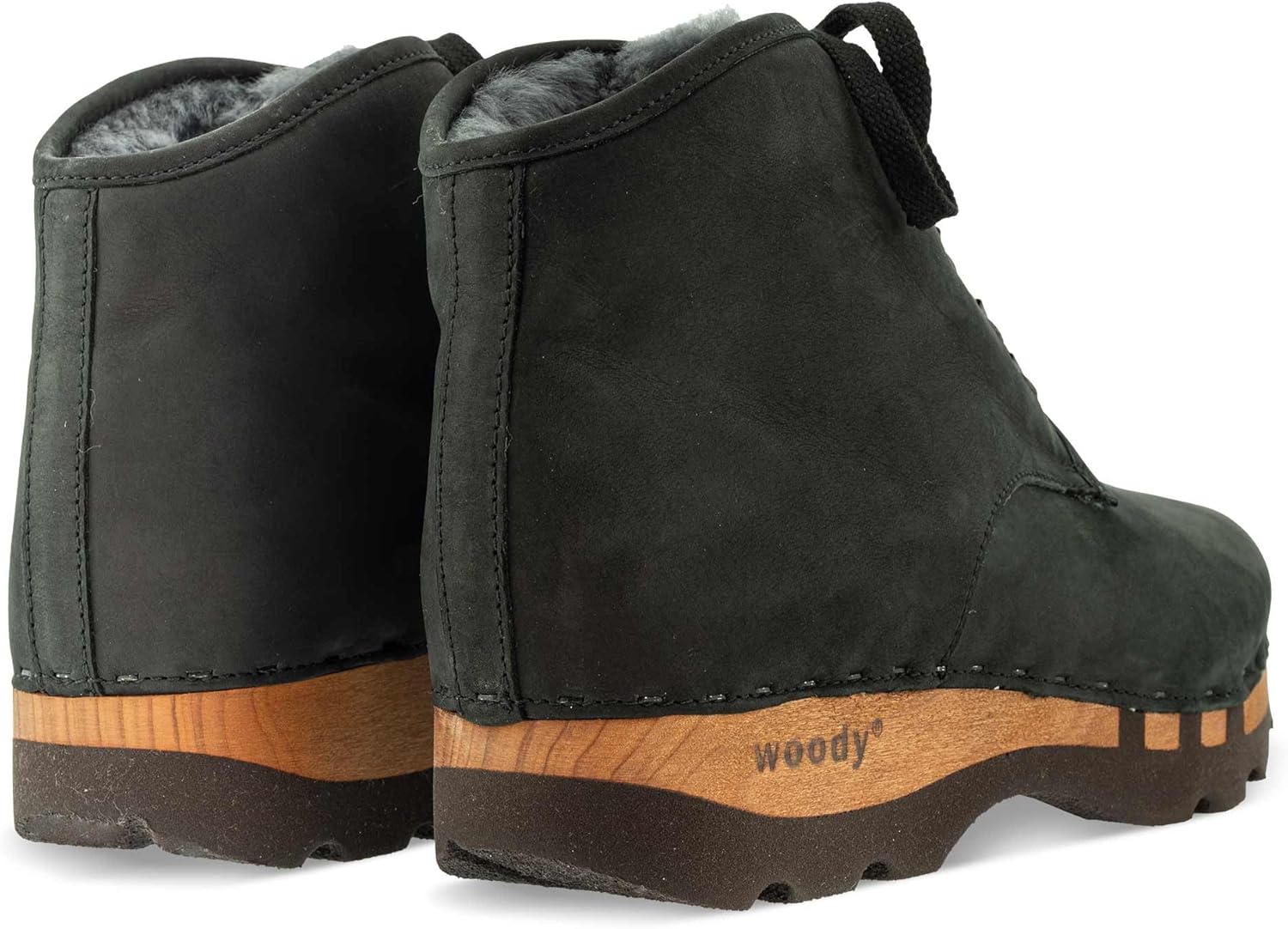 Мужские современные сабо-ботинки на щиколотку Woody, черный — фото 3