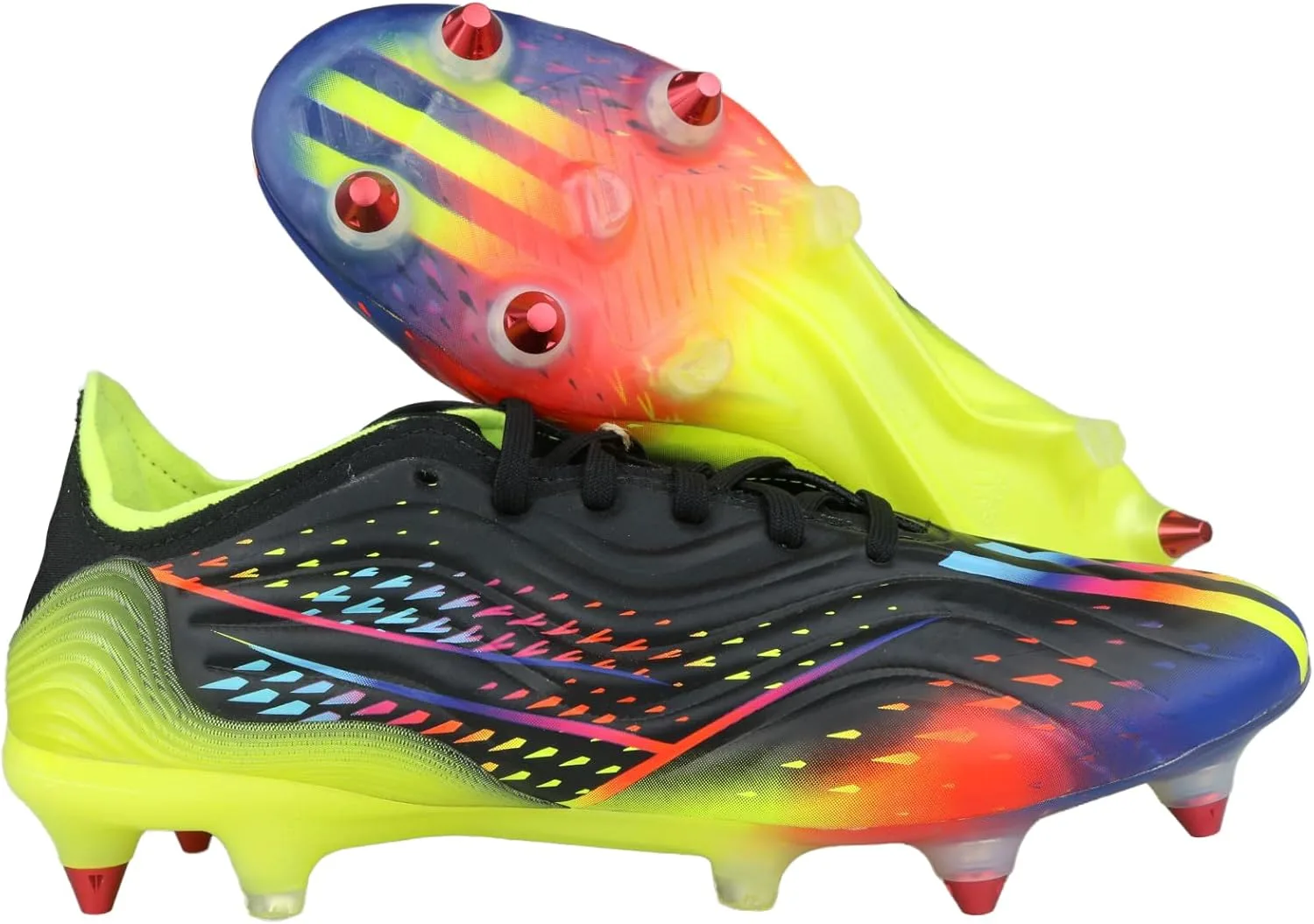 Мужские кроссовки Adidas Copa Sense.1 Sg, черный/желтый/голубой — фото 2