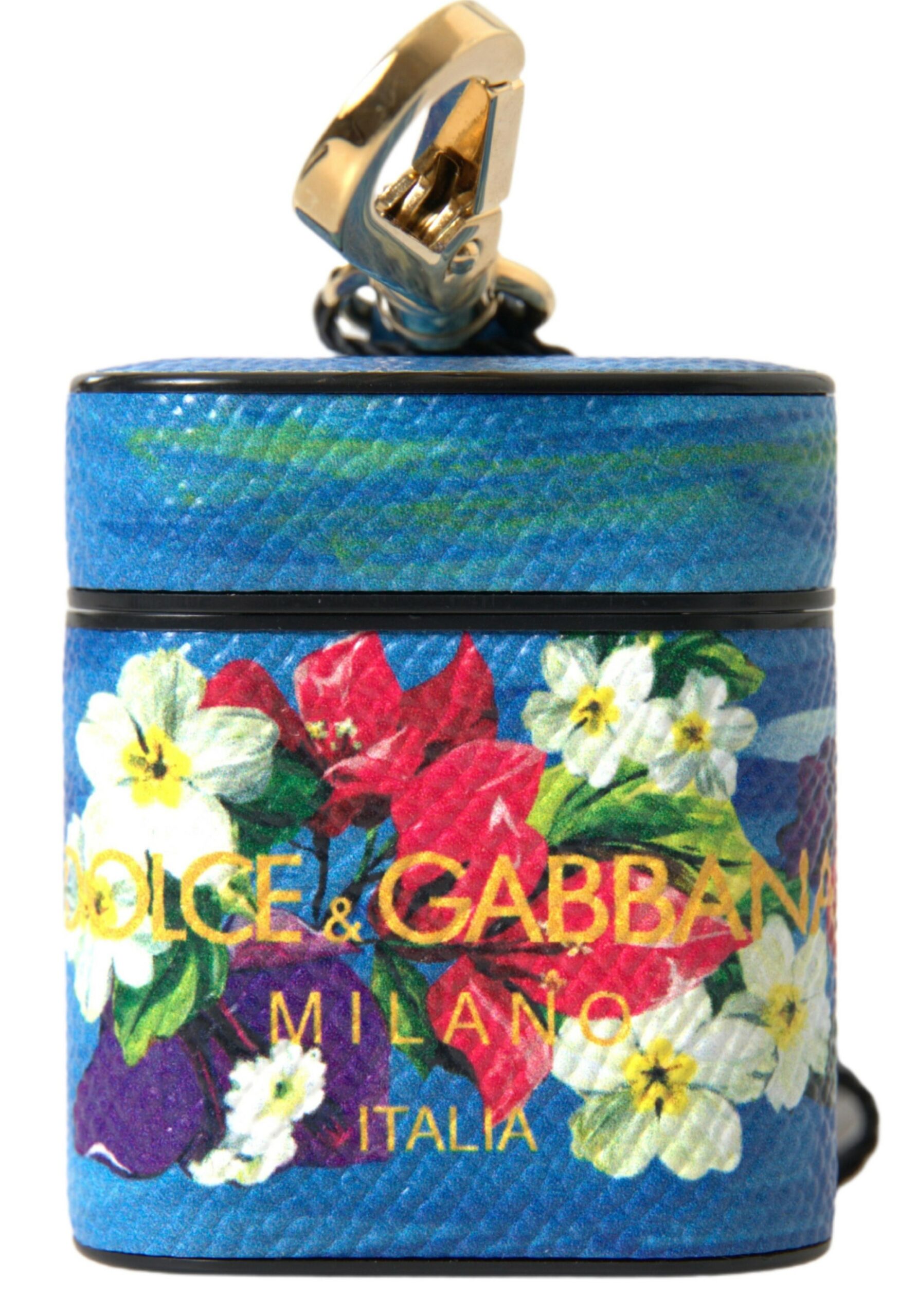 

Шикарный синий цветочный кожаный чехол для Airpods Dolce & Gabbana