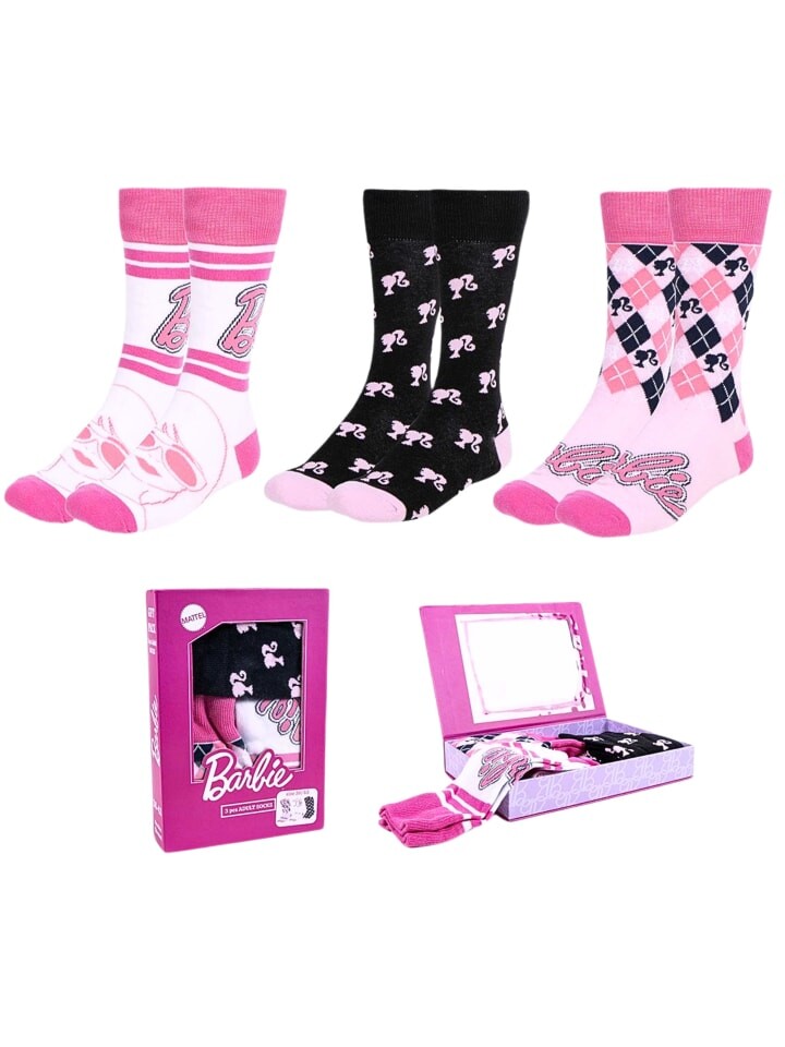 

Носки Barbie 3er - Pack Socken Geschenkset Gr.36-43, розовый