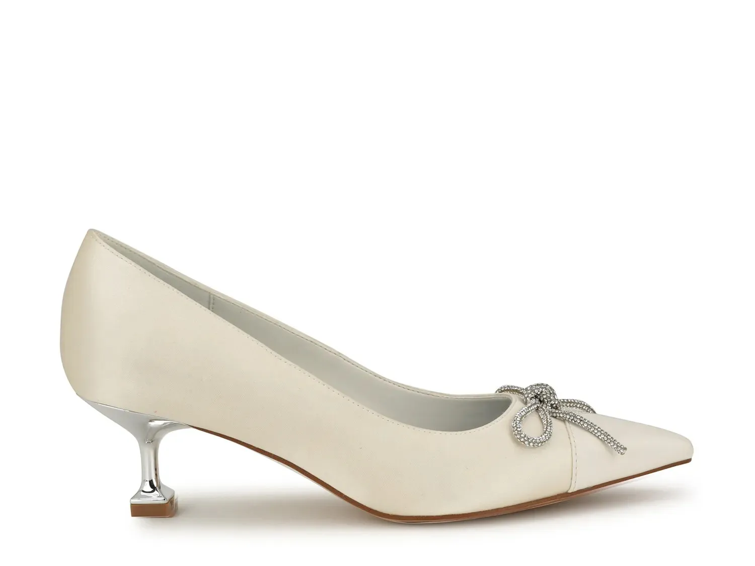 Туфли-лодочки Nine West Wendon, атлас цвета слоновой кости — фото 3