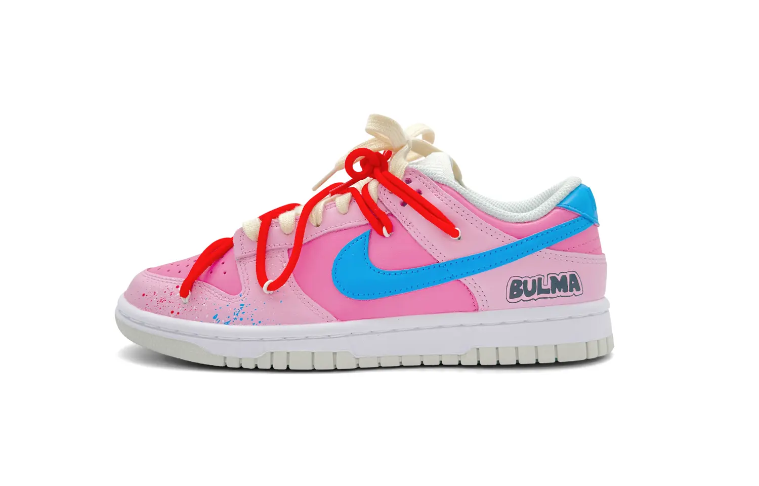 

Кроссовки для скейтбординга Dunk женские с низким верхом розовый/синий Nike
