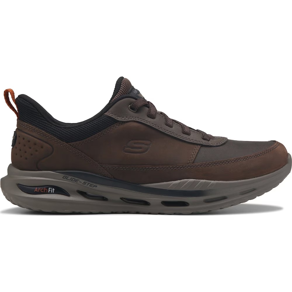 Кроссовки Slip-Ins Moxley Arch Fit из кожи Skechers, коричневый — фото 2