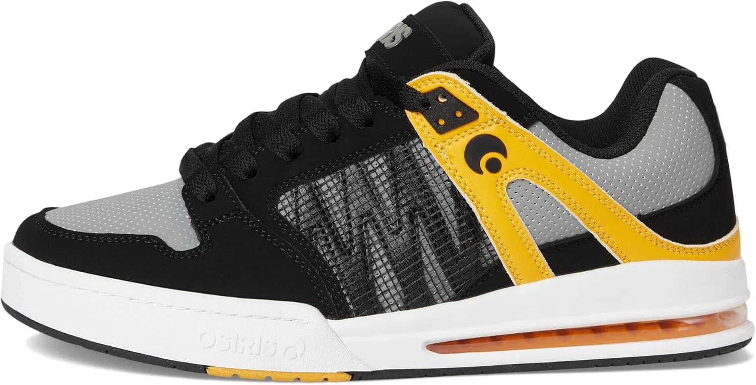 Кроссовки Osiris Pixel Trainers, Black/Anthracite/Yellow — фото 4
