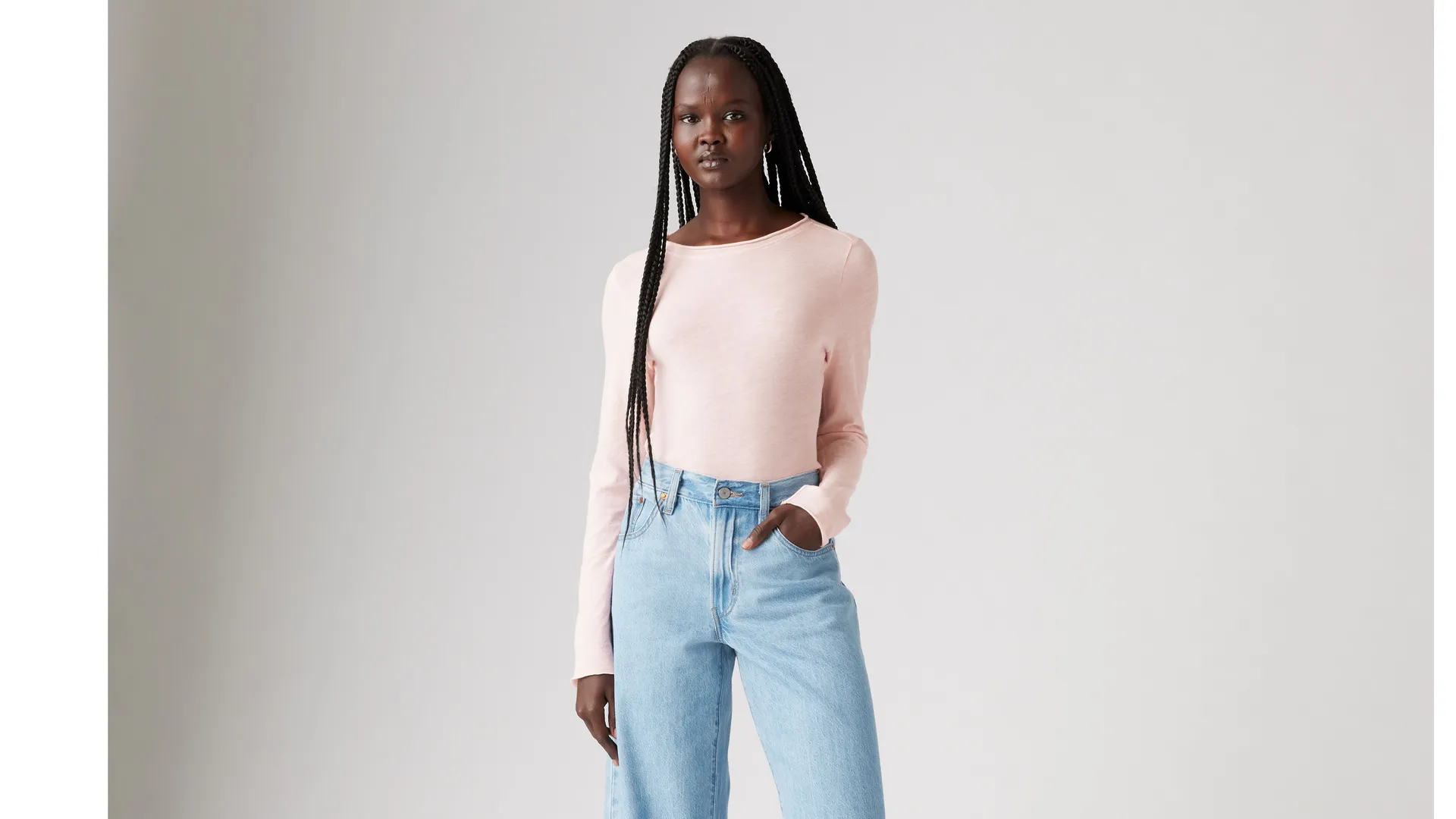 

Легкий облегающий топ Levi's, розовый