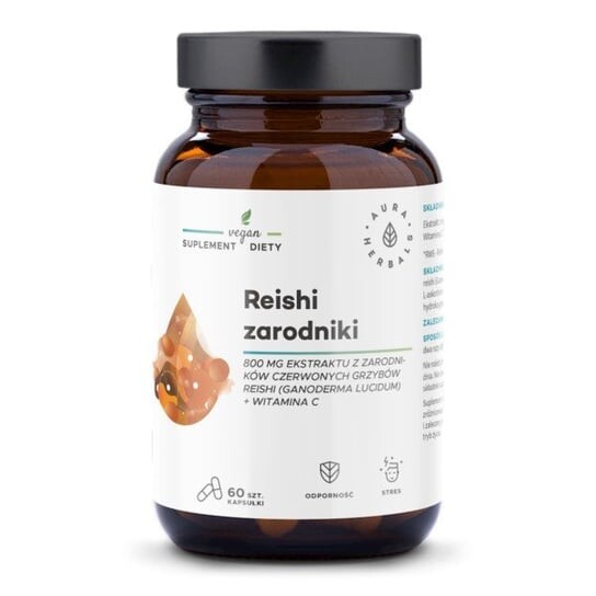 

Aura Herbals, Споры Рейши 800 мг 60 капс.