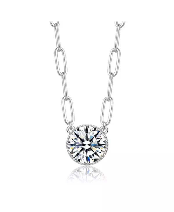 

Ожерелье с круглыми камнями и прозрачными кубическими цирконами Rachel Glauber, silver