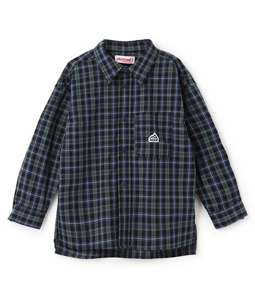 Рубашка с длинными рукавами, окрашенная пряжей MINIMAL, Navy blue