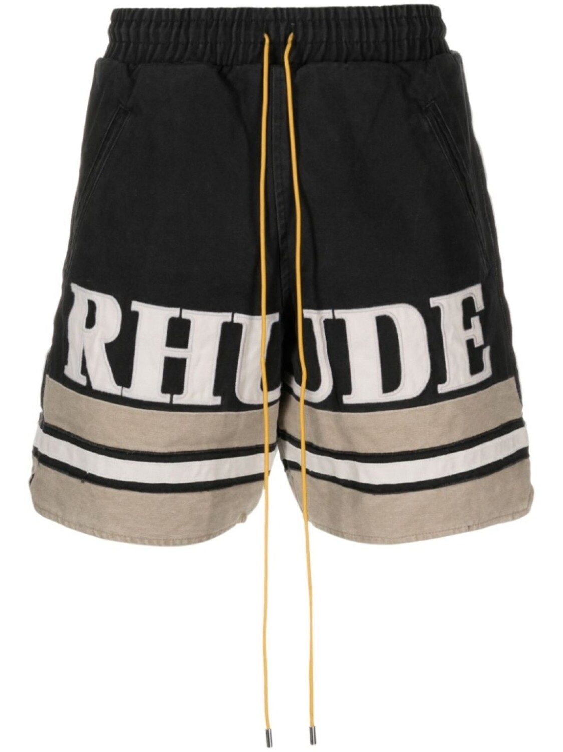 

RHUDE шорты с вышитым логотипом, черный