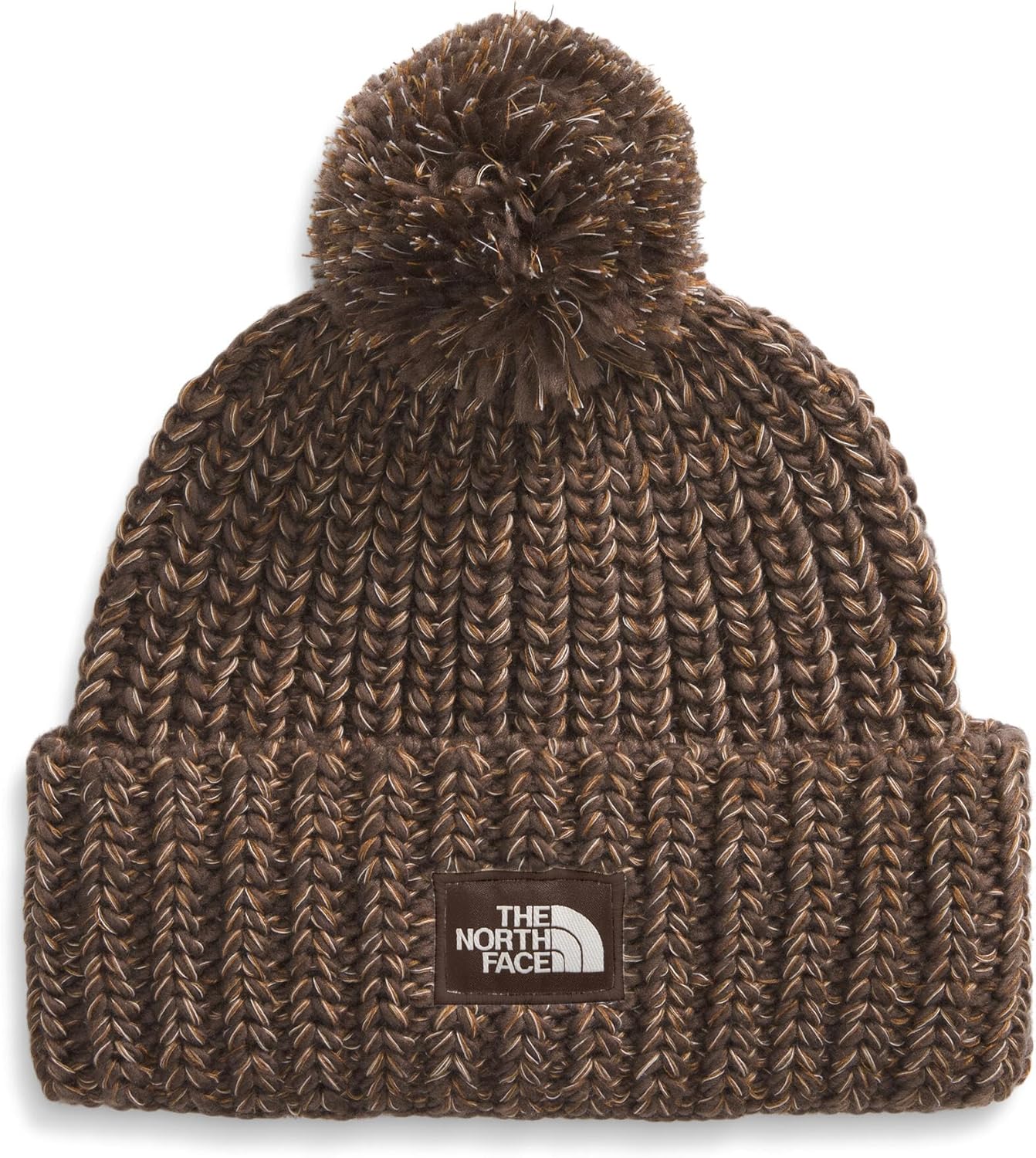 

The North Face Cozy Chunky Cabin Beanie | Deep Fit, Cuffed Winter Hat for Men & Women, Removable Pom & Textured Cable Detail, Smokey Brown/Burnt Umber/White Dune/Utility Brown