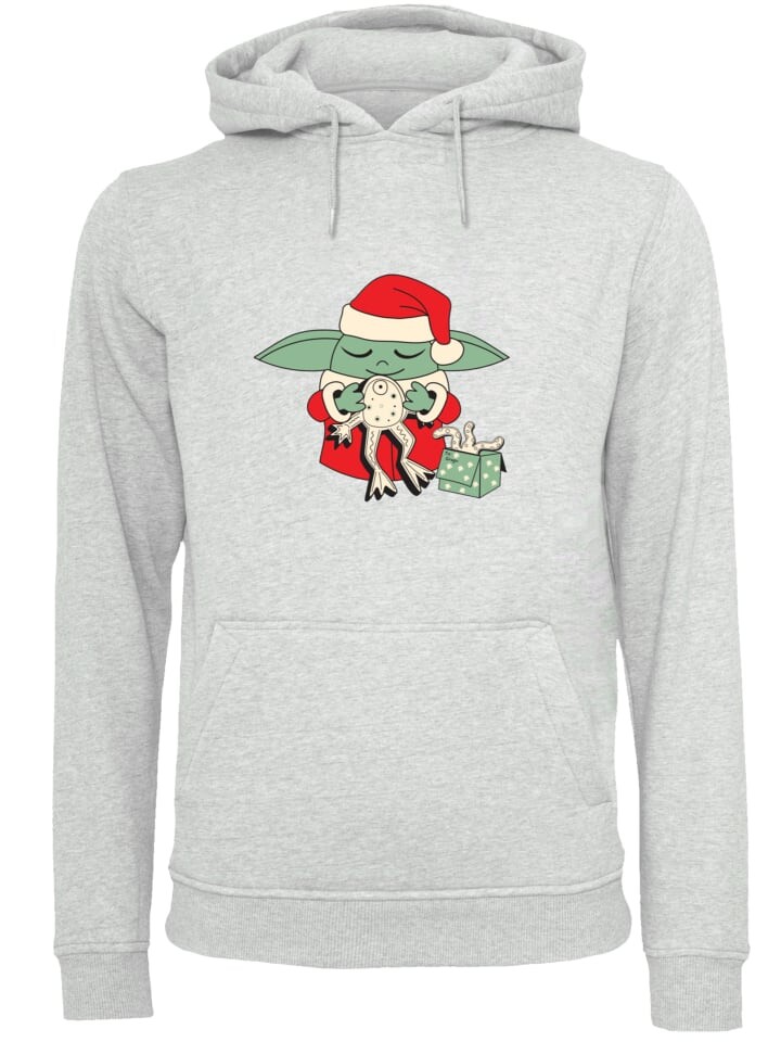 

Пуловер F4NT4STIC Hoodie Star Wars Grogu To You XMAS, пятнистый серый