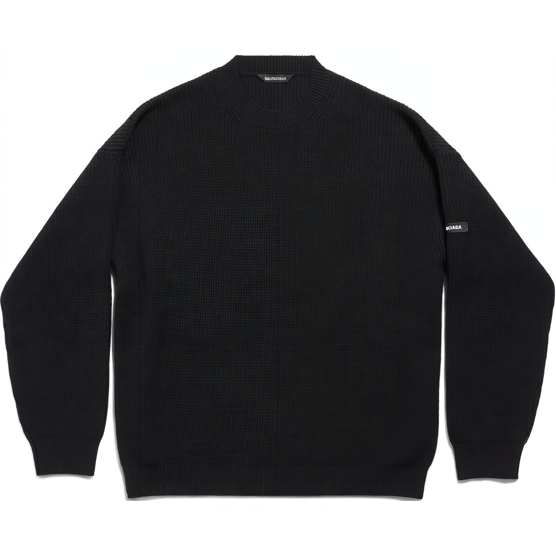

Вязаный свитер с круглым вырезом Balenciaga, черный