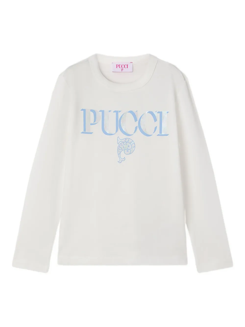 

Футболка с длинными рукавами Pucci Junior, белый