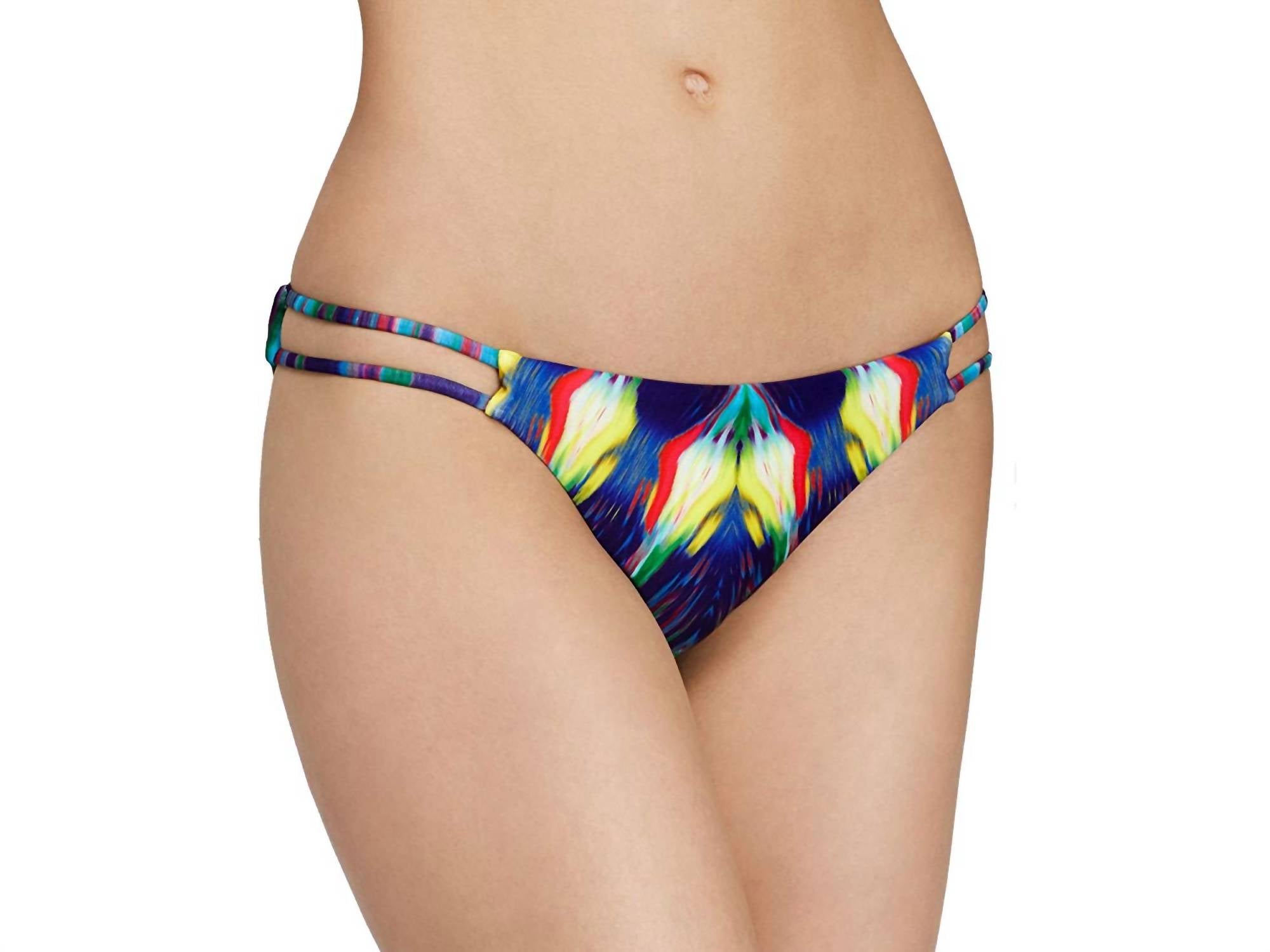 

Женский купальник Girl On Fire Strappy Bikini Bottom в разноцветном цвете PQ Swim, мультиколор