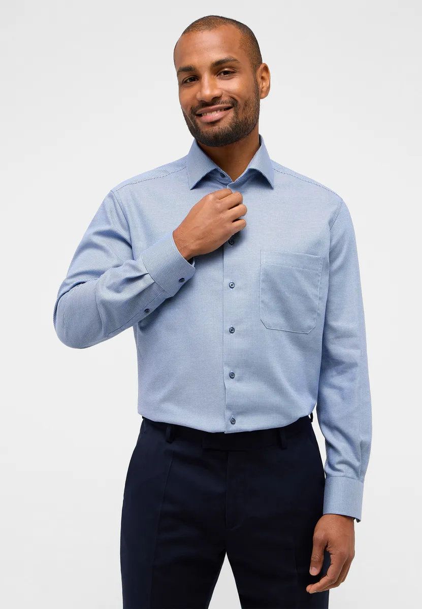 

Рубашка Eterna с длинными рукавами "COMFORT FIT", синий
