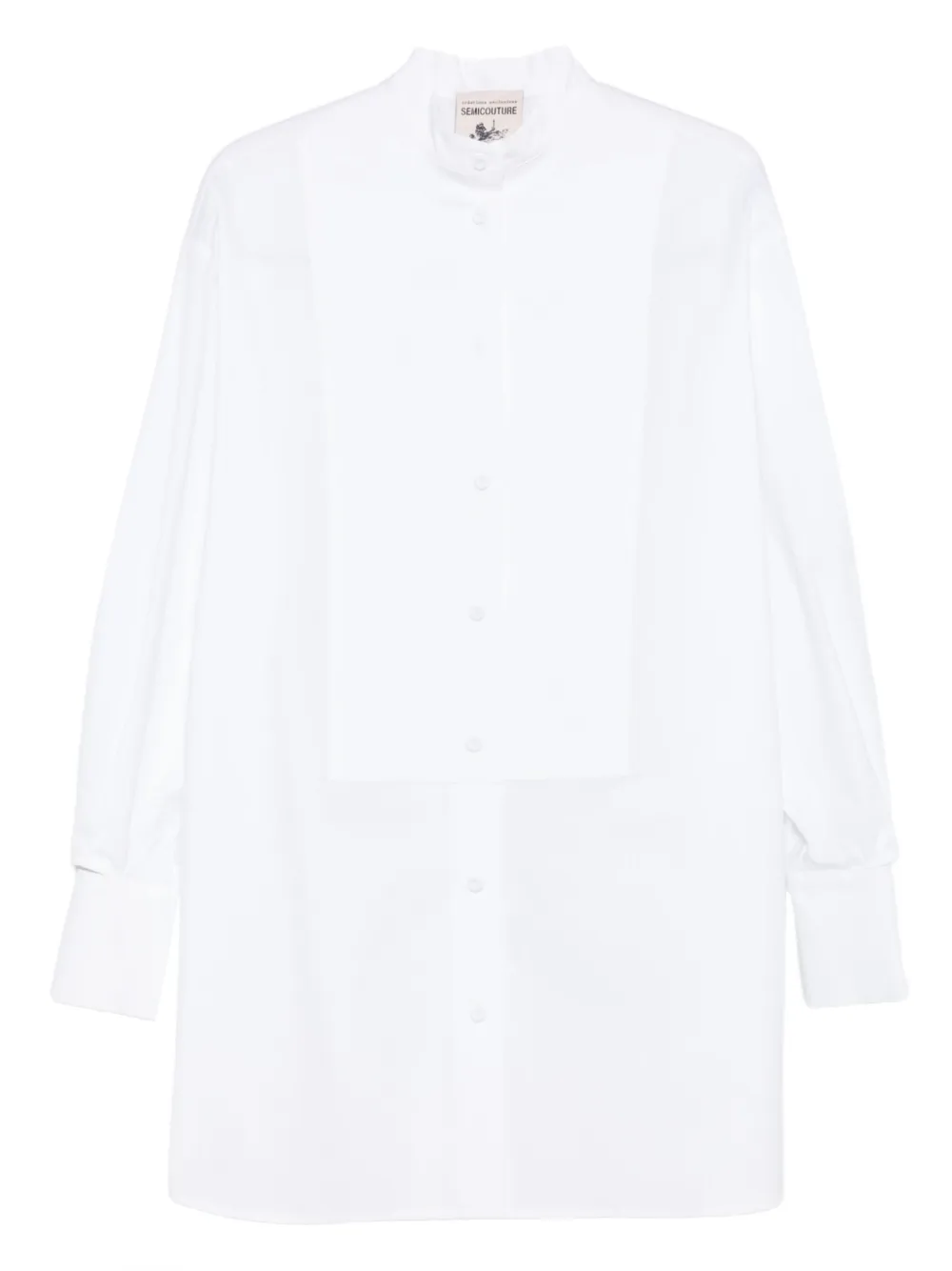 

Рубашка со складками Semicouture, белый