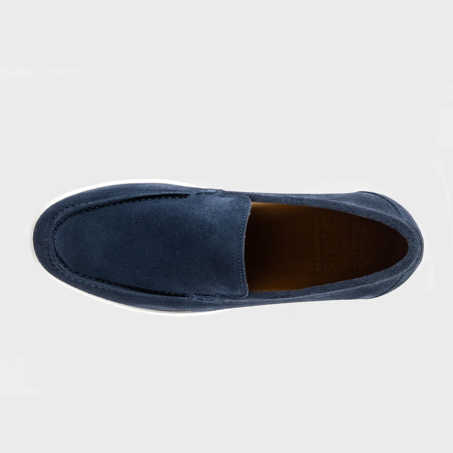 Мужские мокасины Tuscany из замши цвета деним от Loake — фото 2
