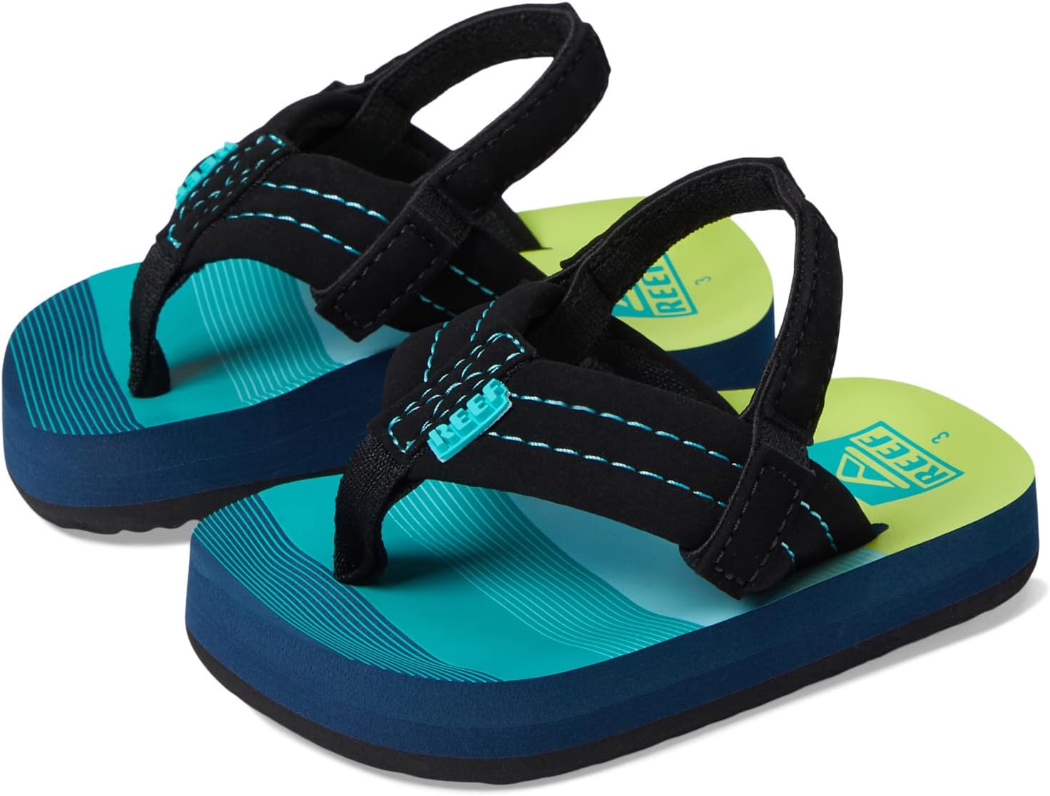 

Шлепанцы Reef Kids Little Ahi Flip Flop Reef, цвет Aqua/Green