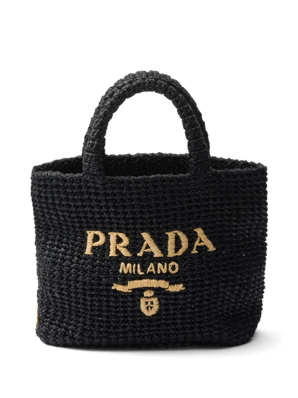 

Маленькая сумка-тоут Crochet Prada, черный