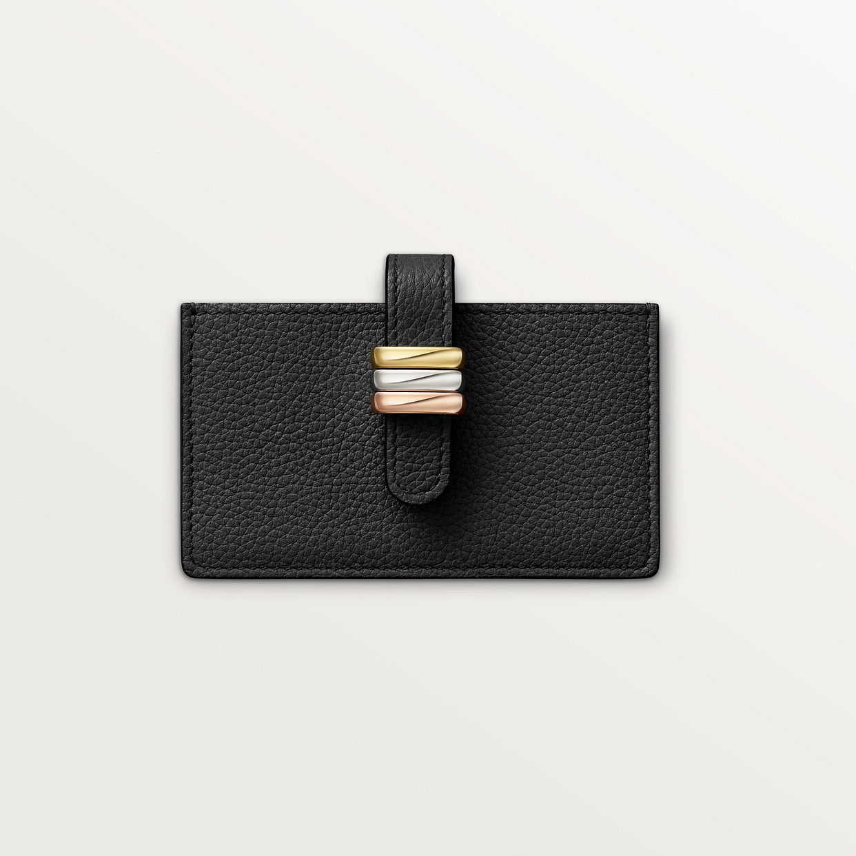 

Картхолдер Cartier Porte-cartes accordéon, Trinity, черная зернистая телячья кожа