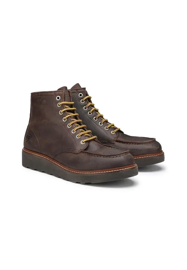 Ботинки oakland средней высоты на шнуровке до щиколотки Docksteps, Light Brown — фото 2