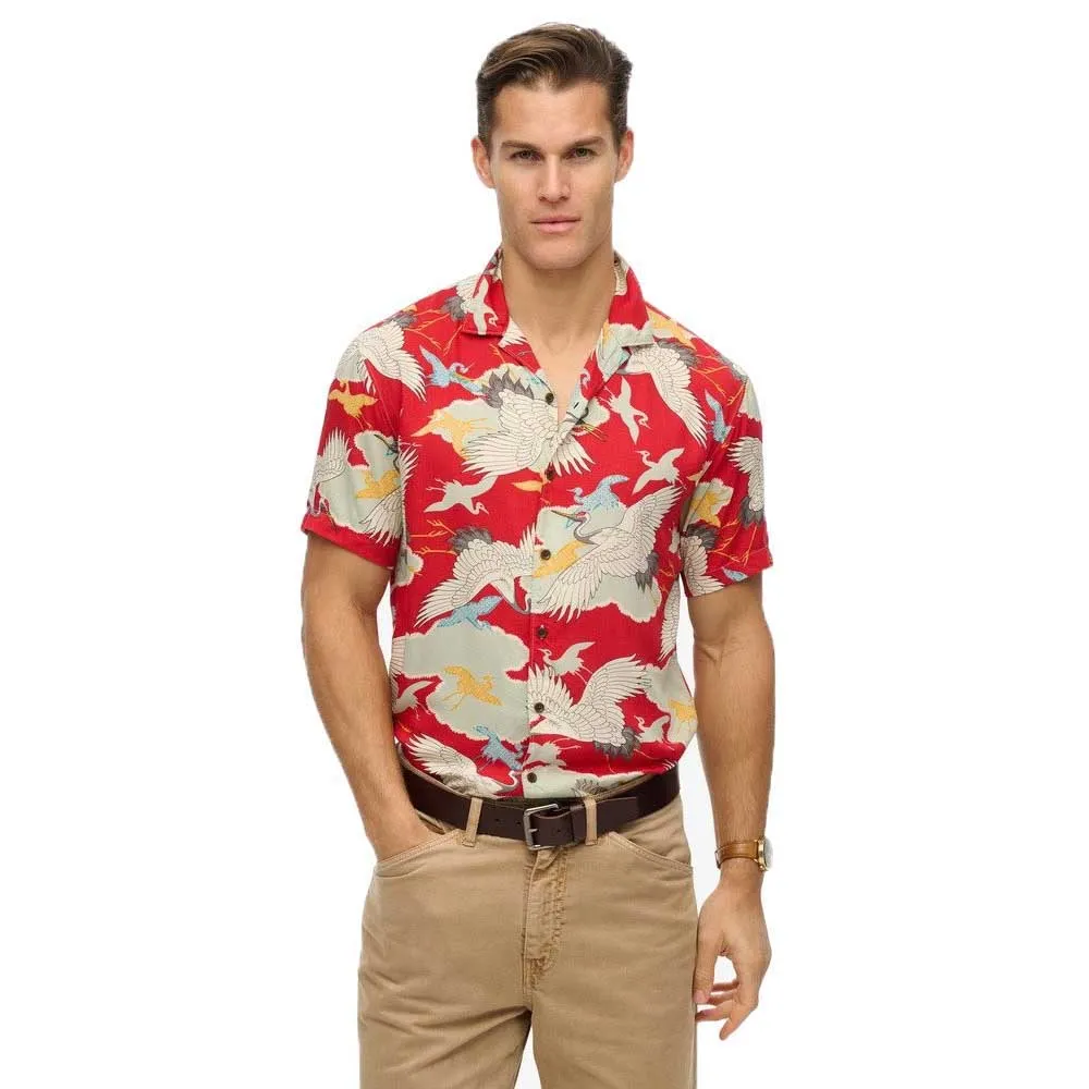 

Рубашка с коротким рукавом Superdry Merchant Hawaiian, красный