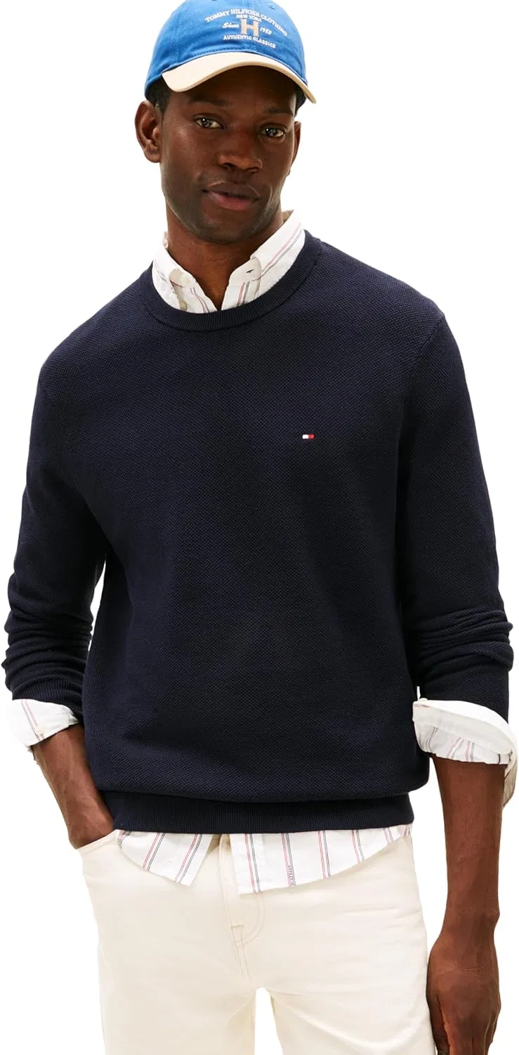 Свитер с круглой горловиной Tommy Hilfiger для мужчин, Desert Sky