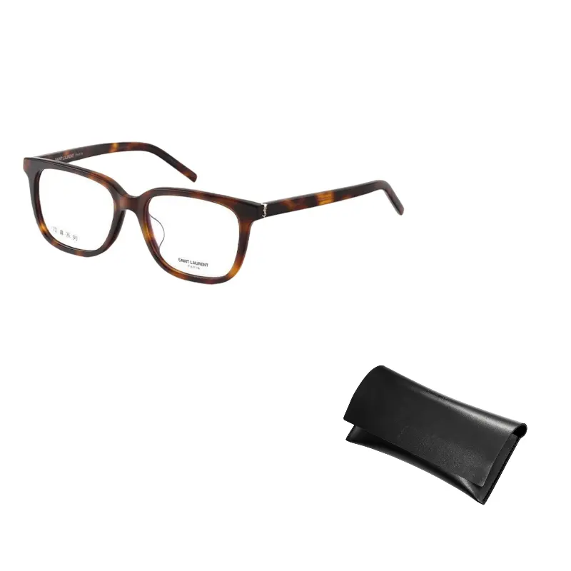 

SAINT LAURENT Пластиковая оправа квадратной формы для очков женская, Tortoiseshell
