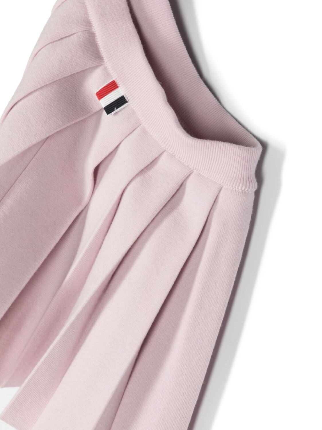 Thom Browne юбка из вирджинской шерсти с нашивкой-логотипом, розовый — фото 3