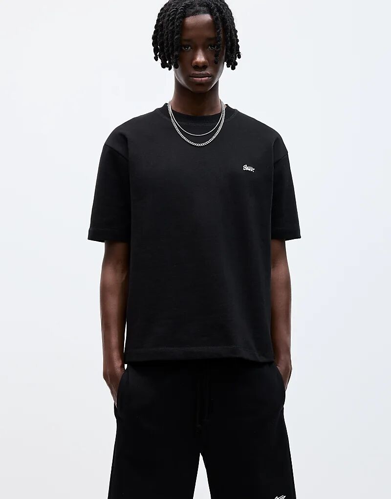 

Толстовка Pull&Bear STWD с короткими рукавами черного цвета