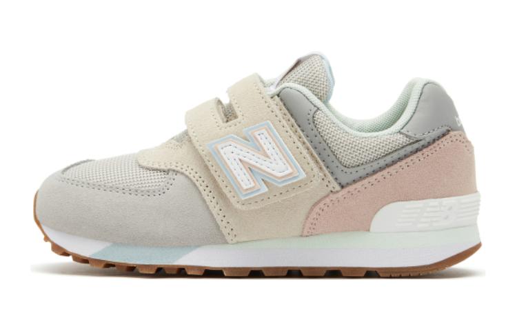 

New Balance Детские кроссовки NB 574 с амортизацией, низкие, серо-бежевые