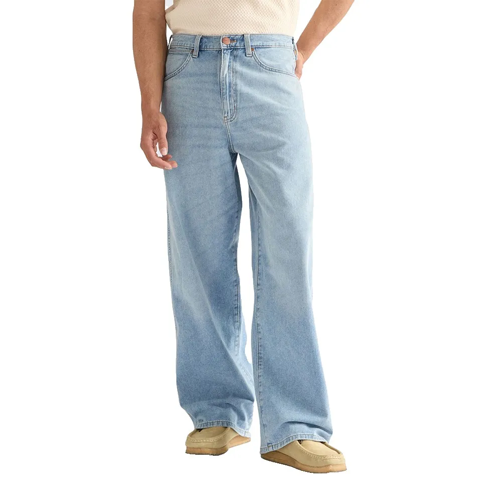 

Джинсы Wrangler 112377846 свободного кроя с широкими штанинами, синий