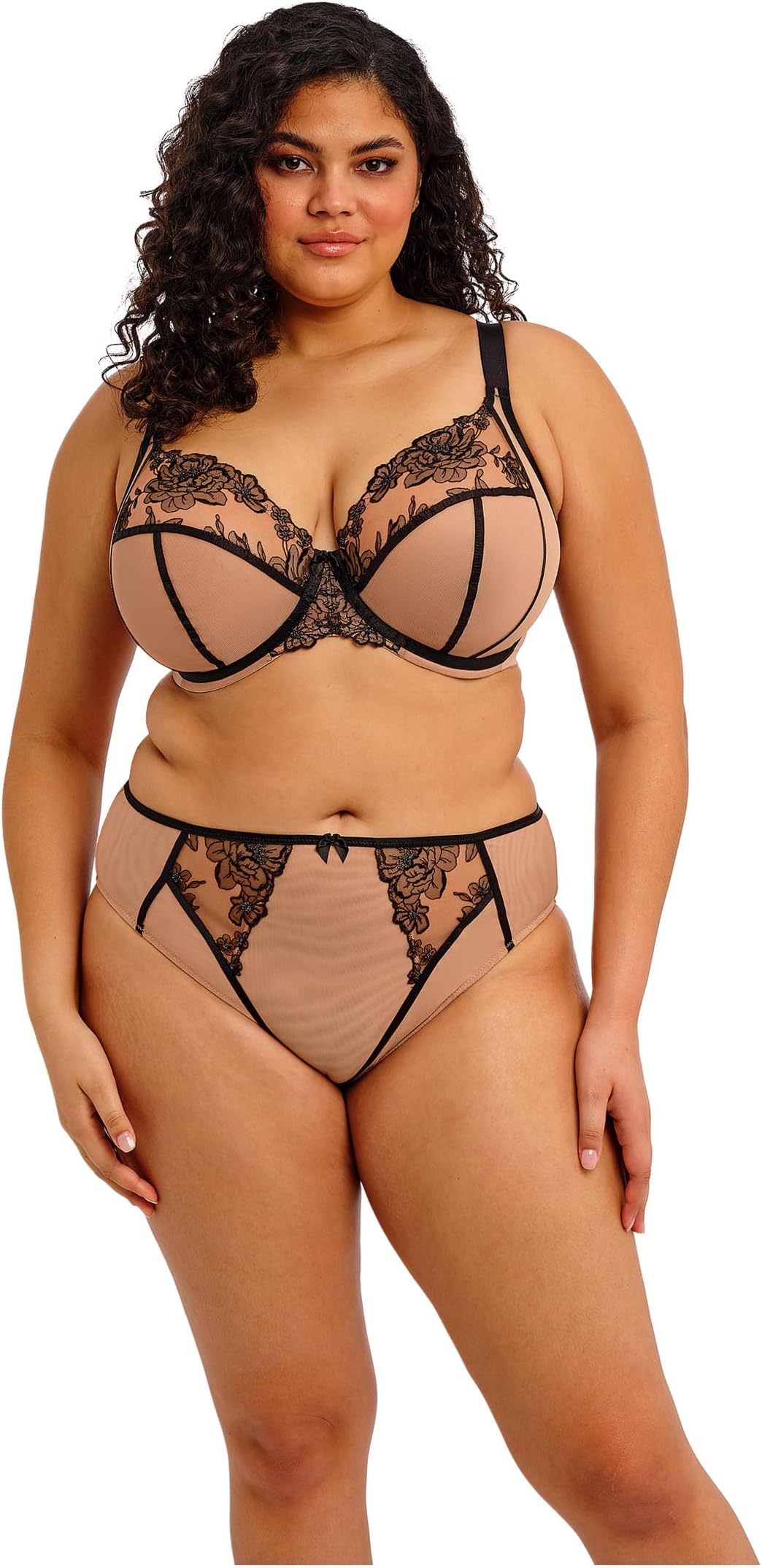 

Женский бюстгальтер Teagan на косточках с глубоким вырезом elomi, Cafe Au Lait