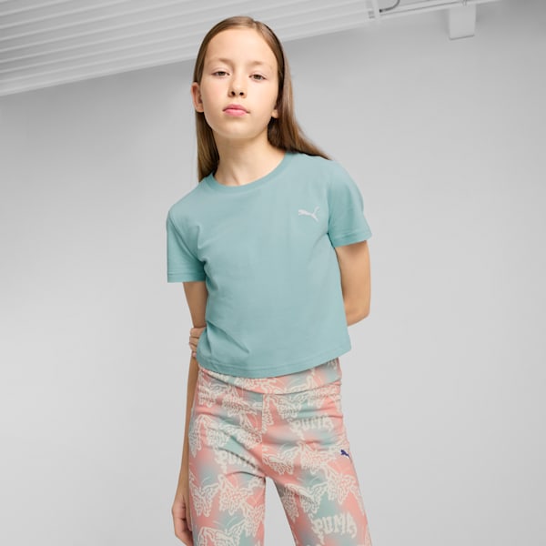 

Детская футболка для больших детей Puma Wardrobe Essentials, зеленый